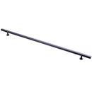 Lew's Hardware [51-106] Solid Brass Cabinet Pull Handle - Square Bar Series - Oversized - Matte Black Finish - 16" & 20" C/C - 24" L