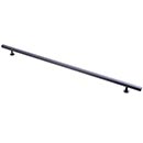 Lew&#39;s Hardware [51-106] Solid Brass Cabinet Pull Handle - Square Bar Series - Oversized - Matte Black Finish - 16&quot; &amp; 20&quot; C/C - 24&quot; L