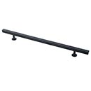 Lew&#39;s Hardware [51-108] Solid Brass Cabinet Pull Handle - Square Bar Series - Oversized - Matte Black Finish - 10&quot; C/C - 14&quot; L