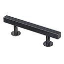 Lew's Hardware [61-102] Solid Brass Cabinet Pull Handle - Square Bar Series - Standard Size - Oil Rubbed Bronze Finish - 3" C/C - 5" L