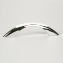 Lew's Hardware [88-503] Die Cast Zinc Cabinet Pull Handle - Retro Series - Standard Size - Gloss White Insert - Polished Chrome Finish - 3" C/C - 4 5/8" L