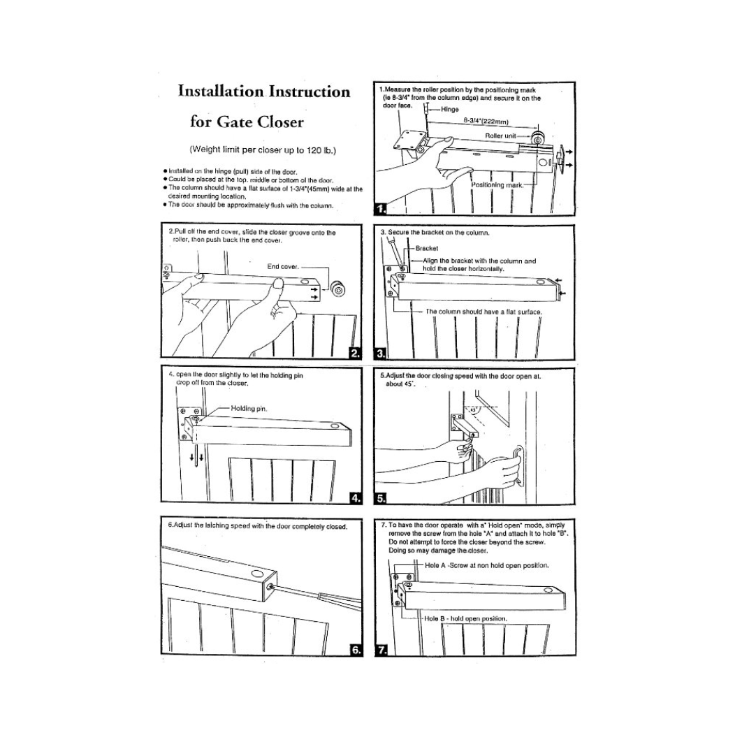 LockeyUSA [TB175] Hydraulic Gate Closer