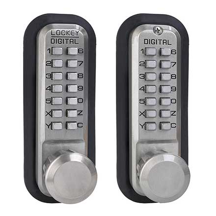 LockeyUSA [2830DC] Gate Mechanical Keyless Knob Lock with Passage - Double Combination - 6 1/2" x 2 1/2"