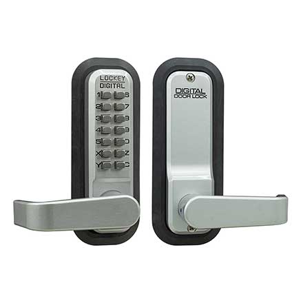 LockeyUSA [2835] Gate Mechanical Keyless Lever Lock with Passage - Single Combination - 6 1/2&quot; x 2 1/2&quot;