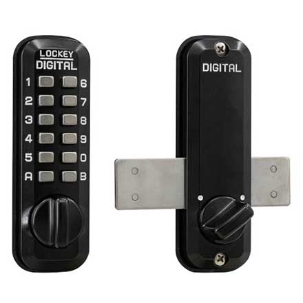 LockeyUSA [M220] Gate Mechanical Keyless Surface Mount Deadbolt Lock - 4 7/8&quot; L x 1 1/2&quot; W