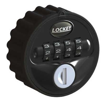 LockeyUSA [MC728-B] Mechanical Combination Cam Lock - Black - 2 1/4&quot; Dia.