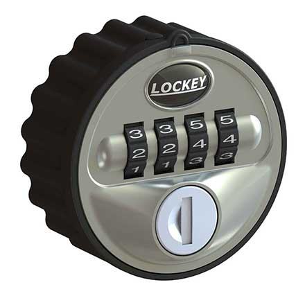LockeyUSA [MC728-S] Mechanical Combination Cam Lock - Silver - 2 1/4&quot; Dia.