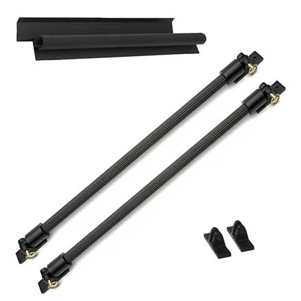Lynn Cove Foundry [BKIT100] Aluminum Sliding Bahama Shutter Hardware Kit - 48&quot; Sliding Hinge &amp; 24&quot; Fixed Stays