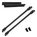 Lynn Cove Foundry [BKIT100] Aluminum Sliding Bahama Shutter Hardware Kit - 48&quot; Sliding Hinge &amp; 24&quot; Fixed Stays - Flat Black