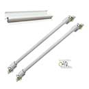 Lynn Cove Foundry [BKIT100W] Aluminum Sliding Bahama Shutter Hardware Kit - 48" Sliding Hinge & 24" Fixed Stays - White