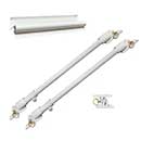 Lynn Cove Foundry [BKIT101W] Aluminum Sliding Bahama Shutter Hardware Kit - 48" Sliding Hinge & Adjustable Stays - White