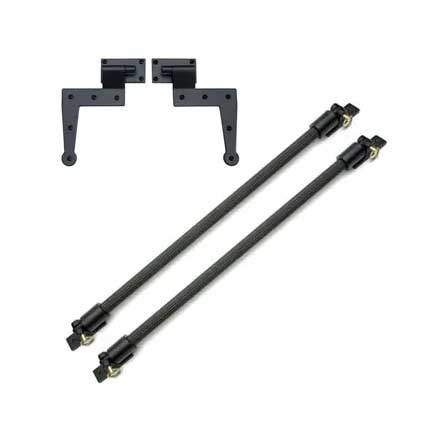 Lynn Cove Foundry [BKIT103] Galvanized Steel Bahama Shutter Hardware Kit - Pintle / Hinge &amp; 24&quot; Fixed Stays