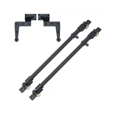 Lynn Cove Foundry [BKIT104] Galvanized Steel Bahama Shutter Hardware Kit - Pintle / Hinge &amp; Adjustable Stays