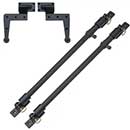Lynn Cove Foundry [BKIT104] Galvanized Steel Bahama Shutter Hardware Kit - Pintle / Hinge &amp; Adjustable Stays - Flat Black