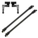 Lynn Cove Foundry [BKIT106] Stainless Steel Bahama Shutter Hardware Kit - Pintle / Hinge & 24" Fixed Stays - Flat Black