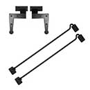 Lynn Cove Foundry [BKIT108] Stainless Steel Bahama Shutter Hardware Kit - Pintle / Hinge & 22" Hooks - Flat Black