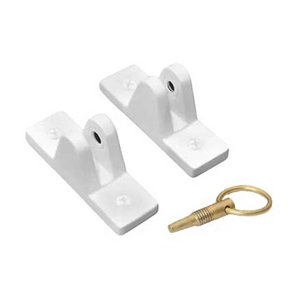 Lynn Cove Foundry [BAHML3W] Cast Aluminum Bahama Shutter Stay Wall Mount Brackets - White - Pair