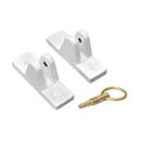 Lynn Cove Foundry [BAHML3W] Cast Aluminum Bahama Shutter Stay Wall Mount Brackets - White - Pair