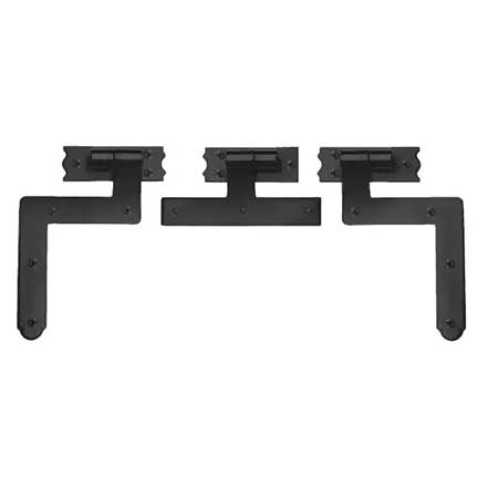 Lynn Cove Foundry [EHNG05] Galvanized Steel Bahama Shutter Hinge Set - New York Style - Flat Black