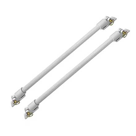 Lynn Cove Foundry [BAHMS2W] Cast Aluminum Bahama Shutter Stay - Fixed Length - 36&quot; L - White - Pair