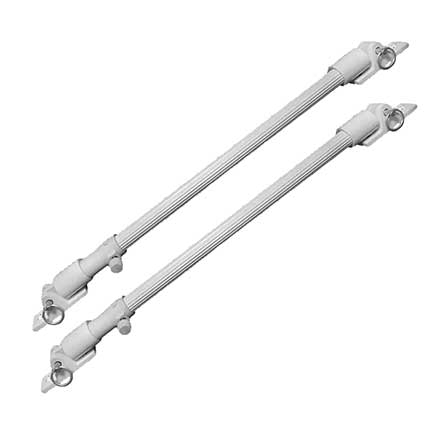 Lynn Cove Foundry [BAHMS3W] Cast Aluminum Bahama Shutter Stay - Adjustable Length - 22-34&quot; L - White - Pair