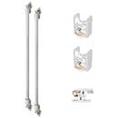 Lynn Cove Foundry [BAHMS2W] Cast Aluminum Bahama Shutter Stay - Fixed Length - 36" L - White - Pair