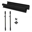 Lynn Cove Foundry [BKIT101] Aluminum Sliding Bahama Shutter Hardware Kit - 48&quot; Sliding Hinge &amp; Adjustable Stays - Flat Black