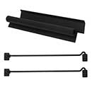 Lynn Cove Foundry [BKIT102] Aluminum Sliding Bahama Shutter Hardware Kit - 48&quot; Sliding Hinge &amp; 22&quot; Hooks - Flat Black