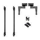 Lynn Cove Foundry [BKIT103] Galvanized Steel Bahama Shutter Hardware Kit - Pintle / Hinge &amp; 24&quot; Fixed Stays - Flat Black