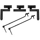 Lynn Cove Foundry [BKIT109] Galvanized Steel Bahama Shutter Hardware Kit - New York Style Pintle / Hinge & 22" Hooks - Flat Black