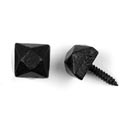 Lynn Cove Foundry [AL379995] Cast Aluminum Door Clavos - Flat Head Pyramid - Flat Black Finish - 1/2&quot;