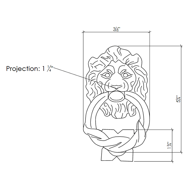 Lynn Cove Foundry [AL 37120] Cast Aluminum Door Knocker
