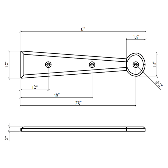 Lynn Cove Foundry AL208F Hinge Front