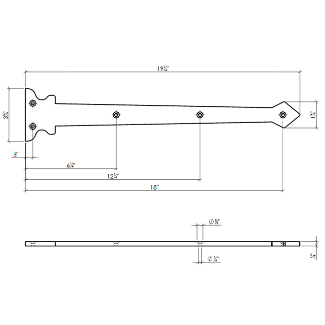 Lynn Cove Foundry AL HF001 Hinge Front