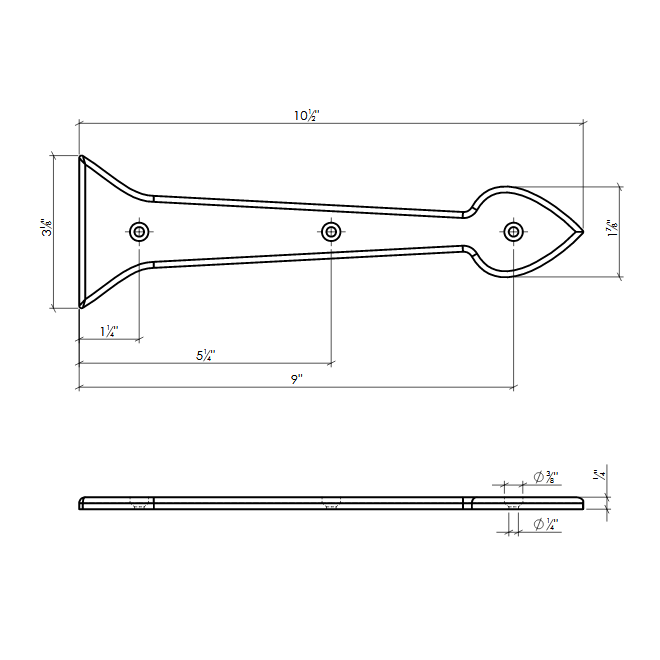 Lynn Cove Foundry ALHF37005 Hinge Front