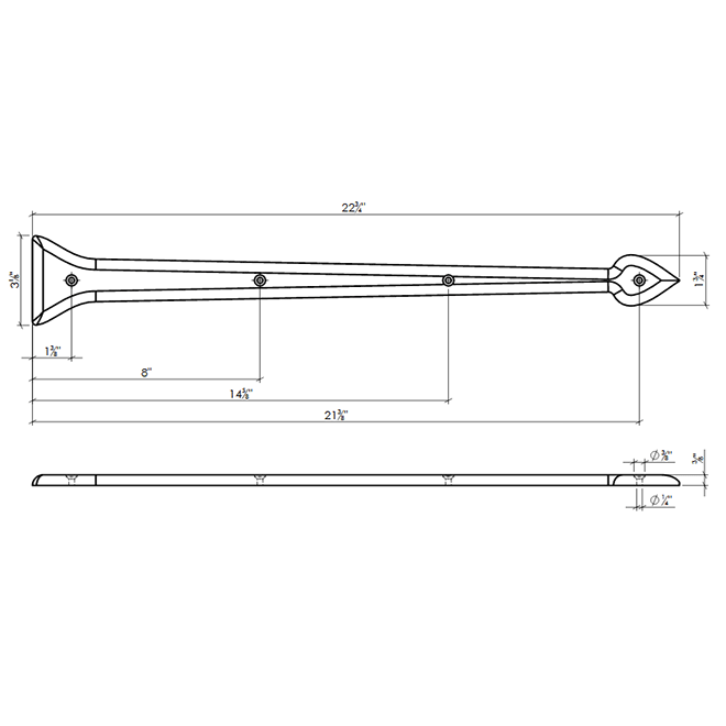 Lynn Cove Foundry AL HF37010 Hinge Front