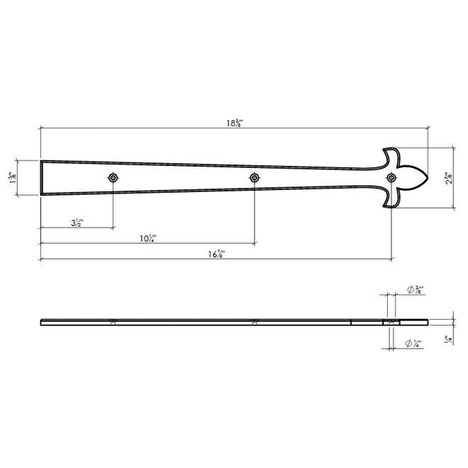 Lynn Cove Foundry AL ALHFFL18 Hinge Front