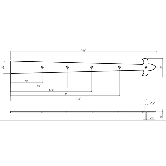 Lynn Cove Foundry ALHFFL24 Hinge Front