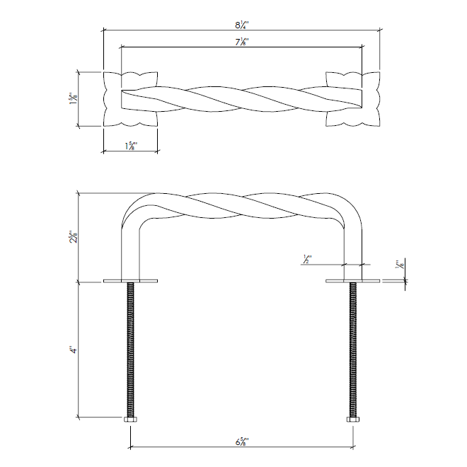 Lynn Cove Foundry ALTP1 Cast Aluminum Door Pull Handle Lynn Cove Foundry ALTP1 Cast Aluminum Door Pull Handle