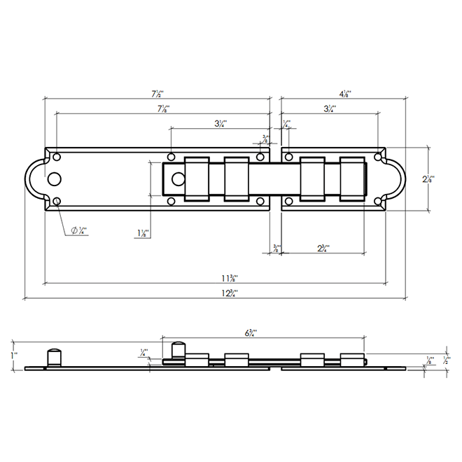 Lynn Cove Foundry [EH BCS] Galvanized Steel Shutter Slide Bolt