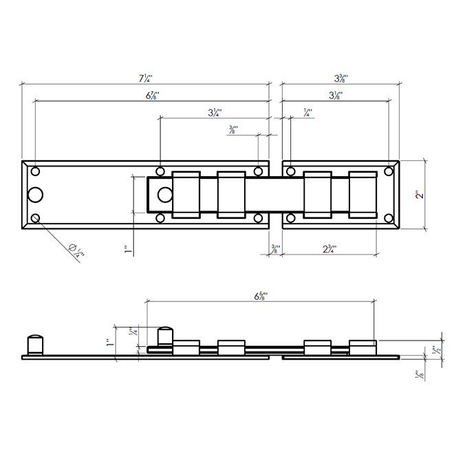 Lynn Cove Foundry [EH TBSS] Stainless Steel Shutter Slide Bolt