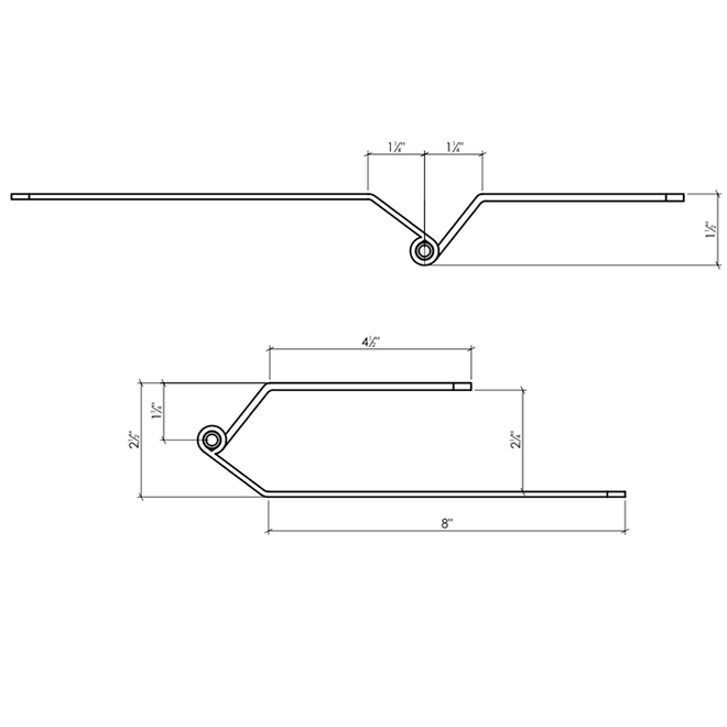 Lynn Cove Foundry [NYK100] Shutter Hinge Set