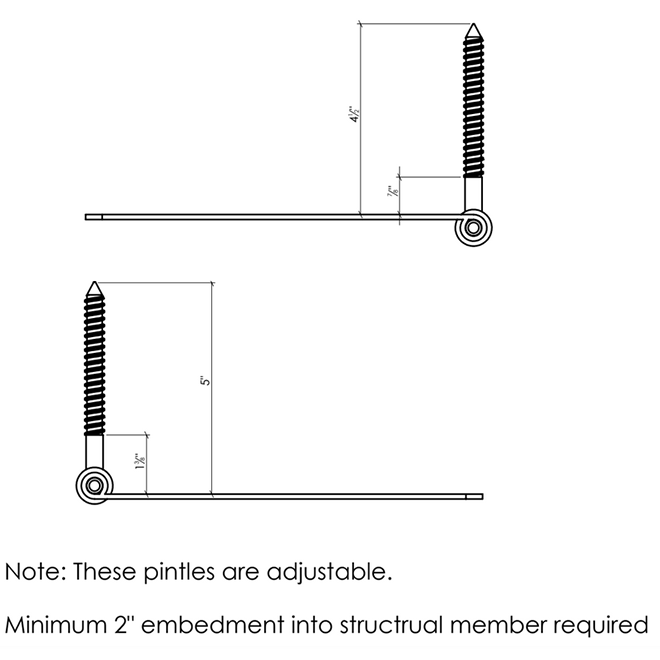 Lynn Cove Foundry [NYK200] Shutter Hinge Set