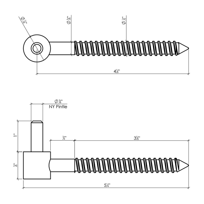 Lynn Cove Foundry [NYK200] Shutter Hinge Set