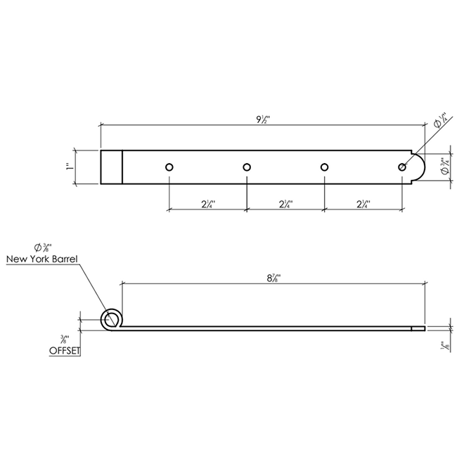 Lynn Cove Foundry [NYK200] Shutter Hinge Set