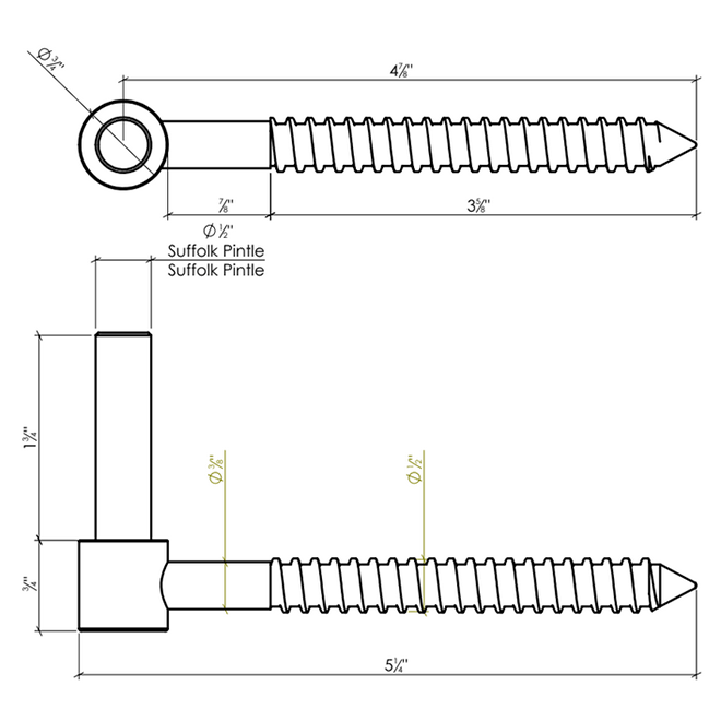 Lynn Cove Foundry [SF150] Shutter Hinge Set