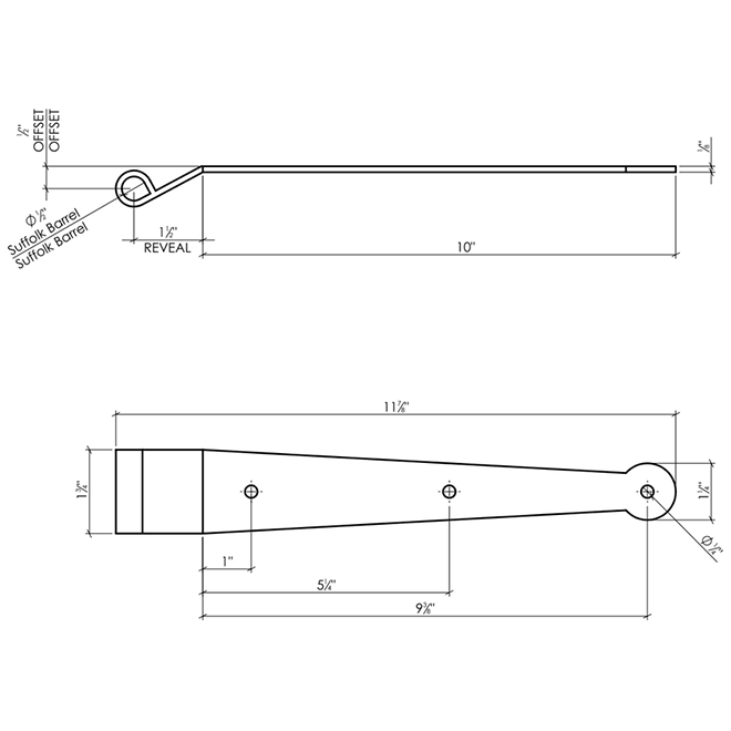 Lynn Cove Foundry [SF150] Shutter Hinge Set