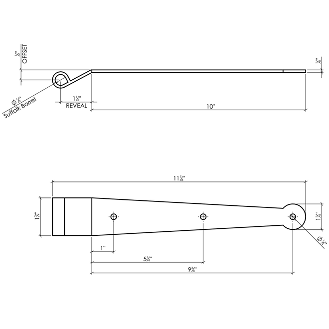 Lynn Cove Foundry [SF350] Shutter Hinge Set