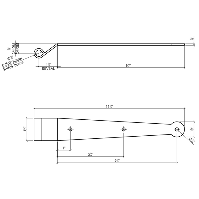 Lynn Cove Foundry [SF450] Shutter Hinge Set