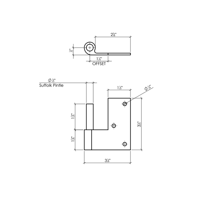 Lynn Cove Foundry [SF500SS] Shutter Hinge Set